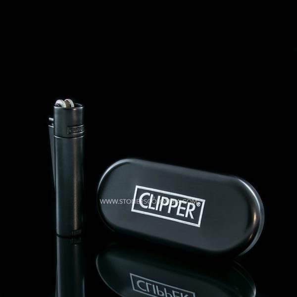 ENCENDEDOR CLIPPER METALIZADA NEGRO MATE