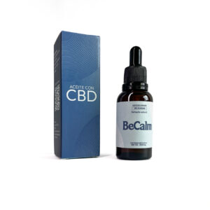 Frasco de 30 ml del suplemento natural Be Calm con 3000 mg, formulado para uso humano y compatible con mascotas bajo orientación profesional.