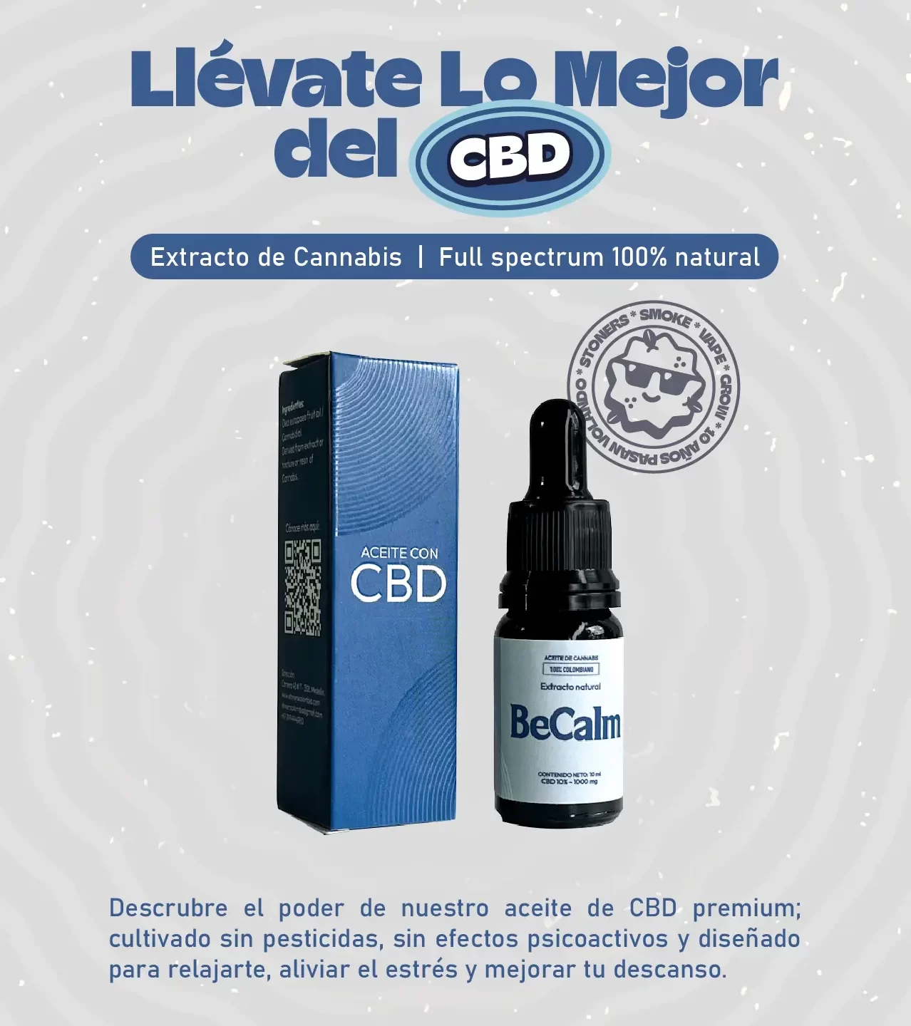🐾 CBD para mascotas: bienestar natural con Be Calm de Stoners Smoke Shop