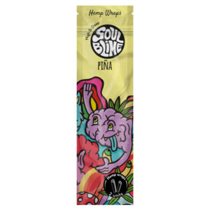Empaque frontal de blunt de cáñamo Soulblime sabor piña, pack 2 hojas.