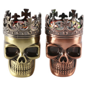 Grinder metálico dorado calavera 2 piezas