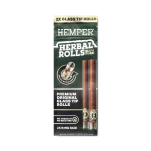 Conos Hemper Herbal King Size con boquilla de vidrio x2