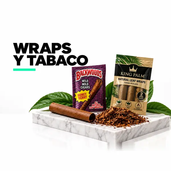Wraps y tabaco en Stoners Smoke Shop