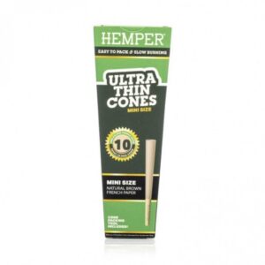 Caja de conos Hemper ultrafinos Mini Size x10 de papel francés natural