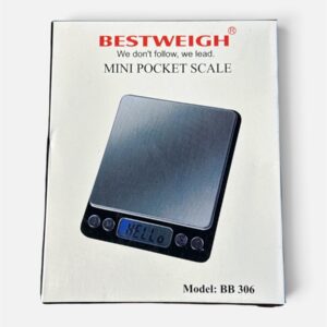 Gramera digital Bestweigh BB306 de 2000 g con plataforma de acero inoxidable