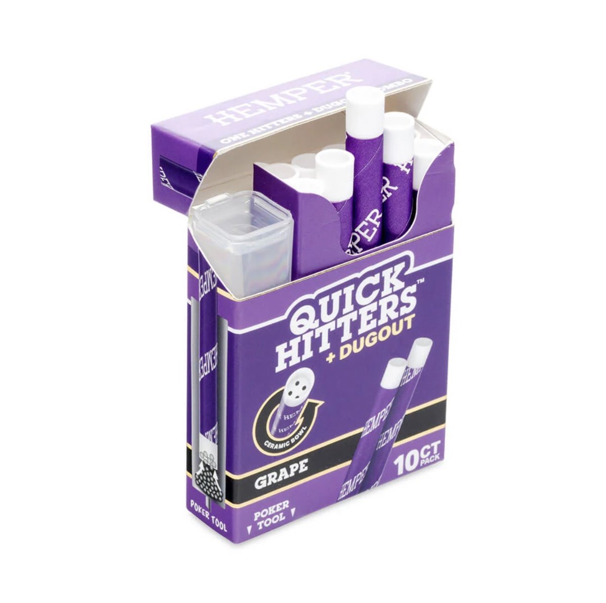 Kit Hemper Quick Hitters Uva abierto: 10 one hitters, estuche dugout y herramienta