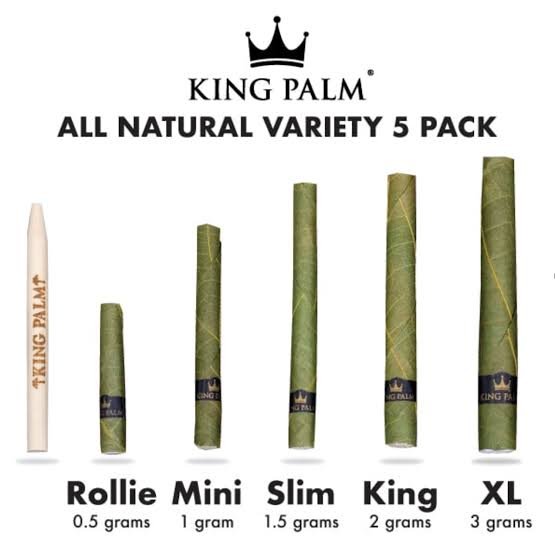 Tamaños King Palm Variety Pack: Rollie, Mini, Slim, King y XL