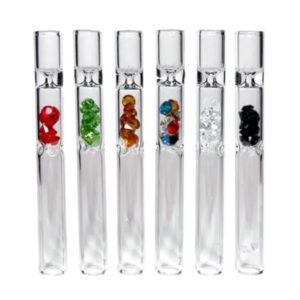Pipas Inex de vidrio con filtro de piedras de colores