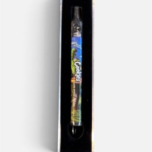 Pipa nectar collector de vidrio con diseño azul en su caja