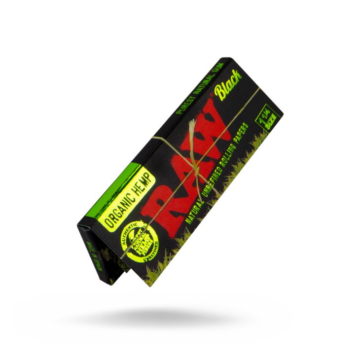 Papel RAW Black Organic 1 1/4 extrafino