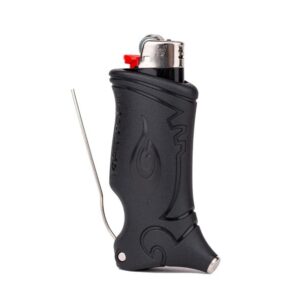 Toker Poker estuche para encendedor color negro con aguja y pisón
