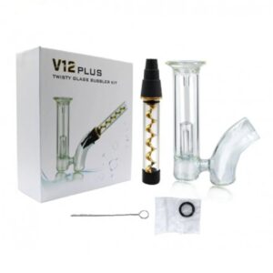 Kit Twisted Blunt Bubbler V12 Plus con caja, tubo twisty, bubbler y cepillo